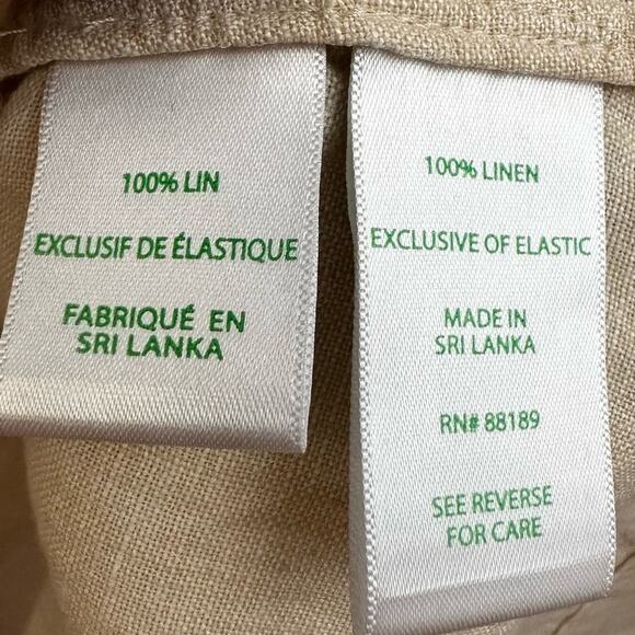 Lilly Pulitzer Mialeigh Beige Tan 100% Linen Top 3/4 Sleeve Size 8 *FLAW* - Picture 7 of 8